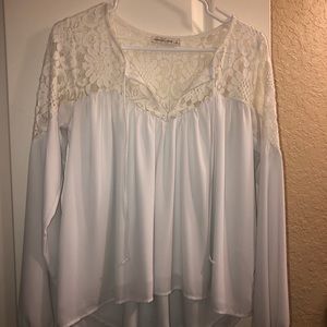 WORN ONCE white blouse long sleeve